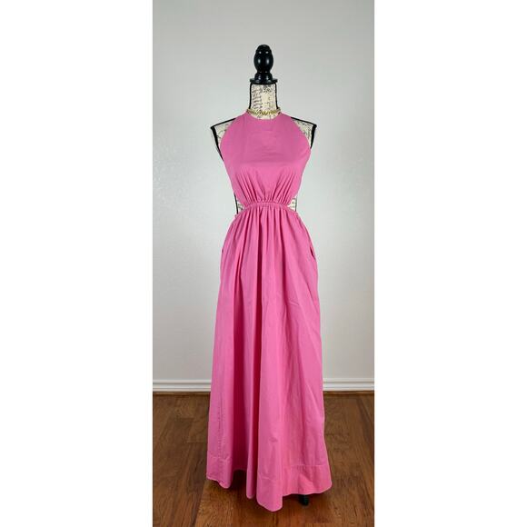 B1 STAUD Open Back Halter Maxi Dress Women Medium Cocktail Cruise Holiday Beach - Picture 6 of 11